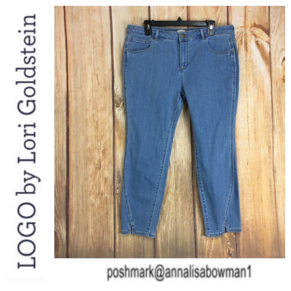 🐞LOGO by Lori Goldstein crop denim jean size 16P
